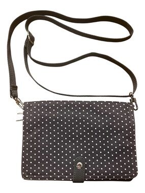 thirty-one Charcoal Gray Polka Dot Crossbody Bag